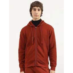 United Colors of Benetton Men Solid Hood Cotton Front-Open Sweatshirt-picture-42