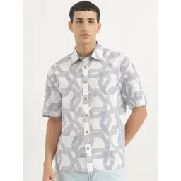 United Colors of Benetton Men Spread Collar Abstract Printed Cotton Casual Shirt-picture-17