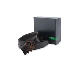 United Colors of Benetton Men Textured Leather Belt-picture-42