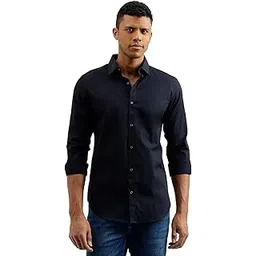 united colors of benetton Men's Solid Relaxed Fit Shirts-picture-23