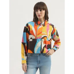 United Colors Of Benetton Multicoloured Cotton Regular Fit Abstract Shirt-picture-18