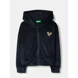 United Colors Of Benetton Navy Cotton Regular Fit Embroidered Hoodie-picture-45