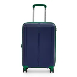United Colors of Benetton Navy Emerald Plus Textured Large Hard Sided Checked Luggage-picture-26