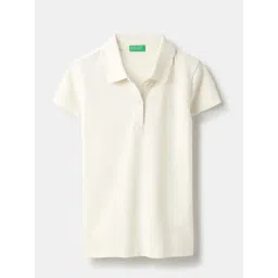 United Colors Of Benetton Off White Cotton Regular Fit Polo T-Shirt-picture-30