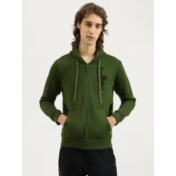 United Colors Of Benetton Olive Relaxed Fit Printed Hoodie-picture-12