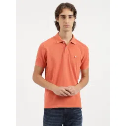 United Colors of Benetton Orange Cotton Relaxed Fit Solid Polo T-Shirt-picture-11