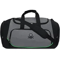 united colors of benetton Outfield 39L Duffle Bag - Grey, Water-Resistant Gym & Travel Bag with Multiple Pockets, 1-Year Warranty-picture-15