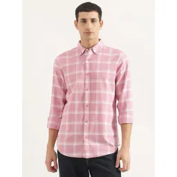 United Colors Of Benetton Pink Pure Cotton Regular Fit Checks Shirt-picture-10