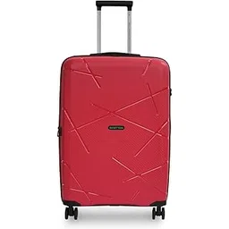 united colors of benetton Polypropylene (Pp) Moonstone Unisex Spinner Wheels Hard Luggage - Red, TSA Lock 68 Cm Medium Trolley Bag-picture-11