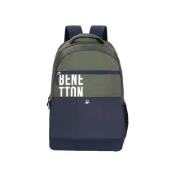 United Colors of Benetton Provence 21 Ltrs Green & Navy Medium Backpack-picture-34