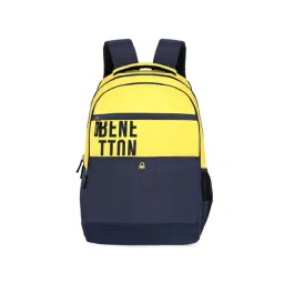 United Colors of Benetton Provence 21 Ltrs Navy & Yellow Medium Backpack-picture-33