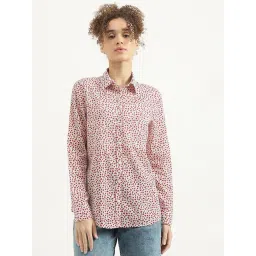 United Colors of Benetton Red Cotton Print Casual Shirt-picture-24
