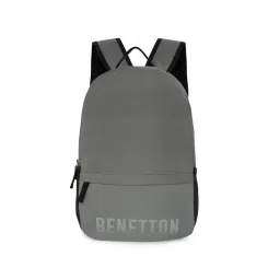 United Colors of Benetton Reseda Grey Polyester Solid Backpack - 12.5 Ltrs-picture-27