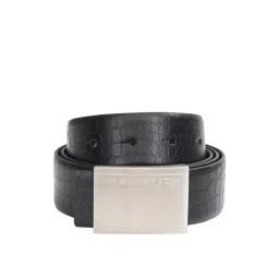 United Colors of Benetton Romano Black & Navy Leather Textured Reversible Belt-picture-31
