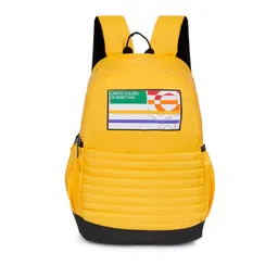 United Colors of Benetton Unisex Zac Brand Logo Printed Ergonomic Backpack & Rain Cover-picture-12