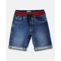 united colors of benetton Washed Shorts with Contrast Waistband-picture-16