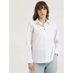 United Colors Of Benetton White Cotton Regular Fit Shirt-picture-13