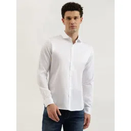 United Colors of Benetton White Cotton Slim Fit Shirt-picture-16