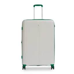 United Colors of Benetton White Emerald Plus Textured Large Hard Sided Checked Luggage-picture-41