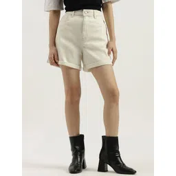 United Colors of Benetton Women High-Rise Denim Shorts-picture-33