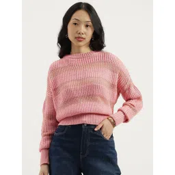 United Colors of Benetton Women Striped Boat Neck Pullover-picture-17