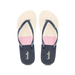 United Colors of Benetton Women's Navy & Beige Flip Flops-image-5