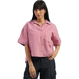 united colors of benetton Women's Solid Regular Fit Shirts-picture-11