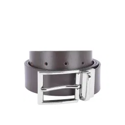 United Colors of Benetton Zayd Brown & Navy Leather Reversible Belt for Men-picture-47