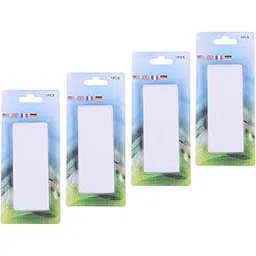 Universal Power Strip Holder Wall Mount – Adhesive I-Shaped Card Slot Design – No-Drill Cable Organizer Bracket for Bedside, Desk, Wall, Kitchen (Pack of 4) image 1