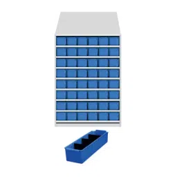 Universal UMASU18 White & Blue 9 Shelves 48 Bins Storage Rack-picture-47