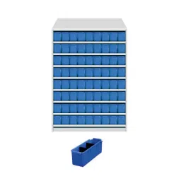 Universal UMASU2 White & Blue 9 Shelves 72 Bins Storage Rack-picture-14