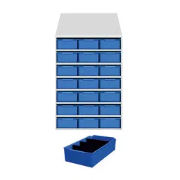 Universal UMASU20 White & Blue 9 Shelves 21 Bins Storage Rack-picture-21