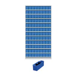 Universal UMASU27 White & Blue 13 Shelves 108 Bins Storage Rack-picture-17
