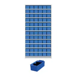 Universal UMASU28 White & Blue 12 Shelves 72 Bins Storage Rack-picture-15