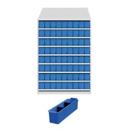 Universal UMASU7 White & Blue 9 Shelves 72 Bins Storage Rack-picture-34