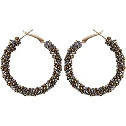 university trendz Boho Beaded Hoop Style Earrings for Women & Girls-picture-10