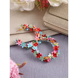 UNIVERSITY TRENDZ Floral Hoop Earrings image 2