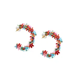 UNIVERSITY TRENDZ Floral Hoop Earrings image 4