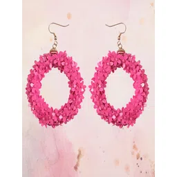 UNIVERSITY TRENDZ Gold-Plated Beaded Floral Drop Earrings-picture-22