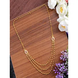 UNIVERSITY TRENDZ Gold Plated Kundan Layered Necklace-picture-24