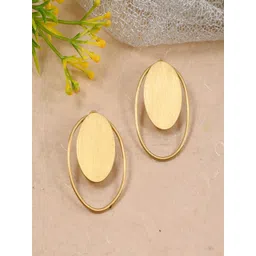 UNIVERSITY TRENDZ Gold-Plated Layered Circle Drop Earrings-picture-22