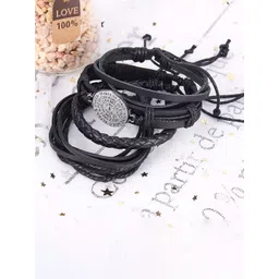 UNIVERSITY TRENDZ Men 4 Leather Antique Multistrand Bracelet-picture-18