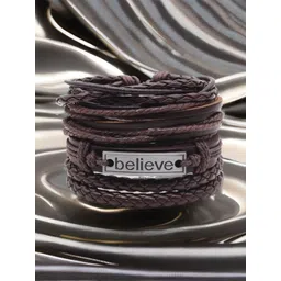 UNIVERSITY TRENDZ Men 4 Leather Antique Wraparound Bracelet-picture-15