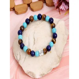 UNIVERSITY TRENDZ Men Artificial Beaded Elasticated Bracelet-picture-36