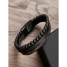 UNIVERSITY TRENDZ Men Leather Antique Wraparound Bracelet-picture-36