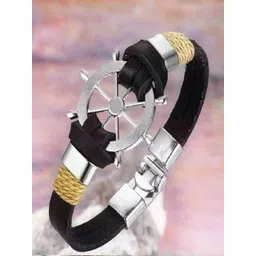 UNIVERSITY TRENDZ Men Leather Antique Wraparound Bracelet-picture-29