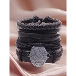 UNIVERSITY TRENDZ Men Leather Multistrand Bracelet image 3