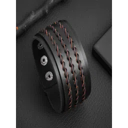 UNIVERSITY TRENDZ Men Leather Wraparound Bracelet-picture-35