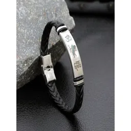 UNIVERSITY TRENDZ Men Leather Wraparound Shiva Bracelet-picture-39