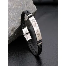 UNIVERSITY TRENDZ Men Leather Wraparound Virat Kohli Century Pose Bracelet-picture-38